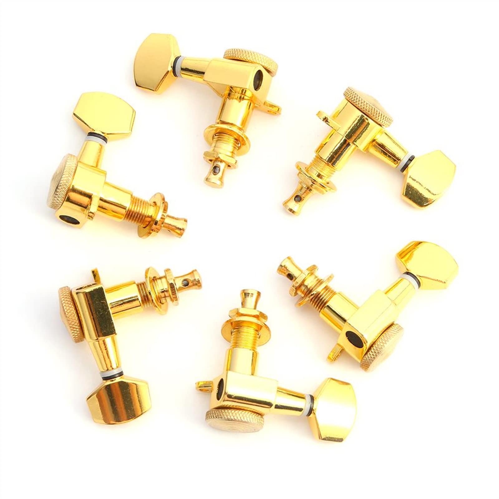 Tuner Mechaniken Knöpfe 6 Stück 6R Gitarren Locking Tuner Stimmwirbel Mechaniken (Color : Gold)