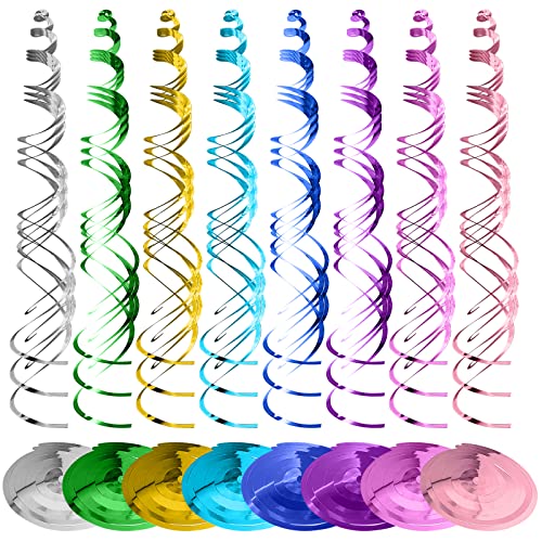 VEGCOO 48 Stück Spiralen Girlande Dekoration, Deckenhänger Hängedekoration Spiral Wirbel Deckenhänger, Wiederverwendbare Spiralen für Geburtstage Hochzeiten Weihnachten
