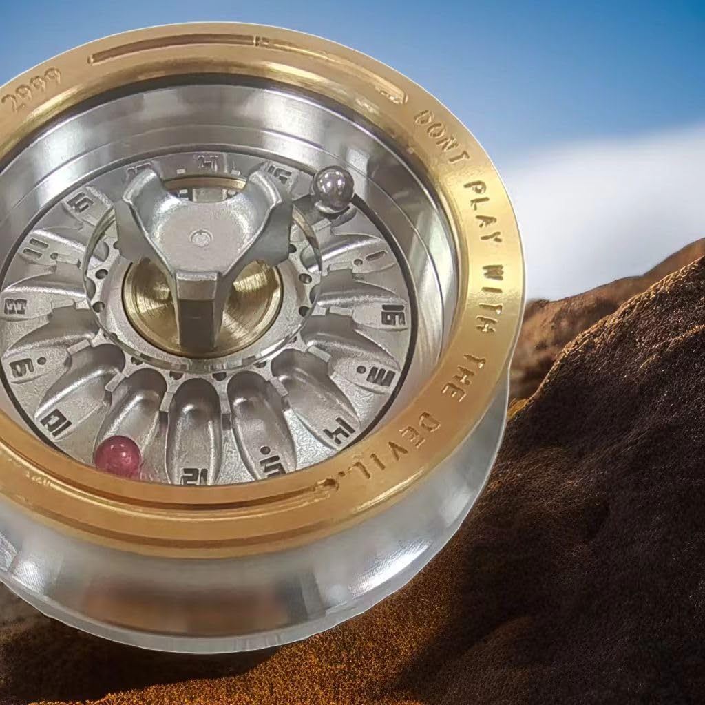 Premium EDC Carnival Pocket Roulette Fidget Spinner Stress Relief Toy for Adults, Dual or Solo Playing at Party or Office or Public, CNC Machined Stainless Steel and Copper