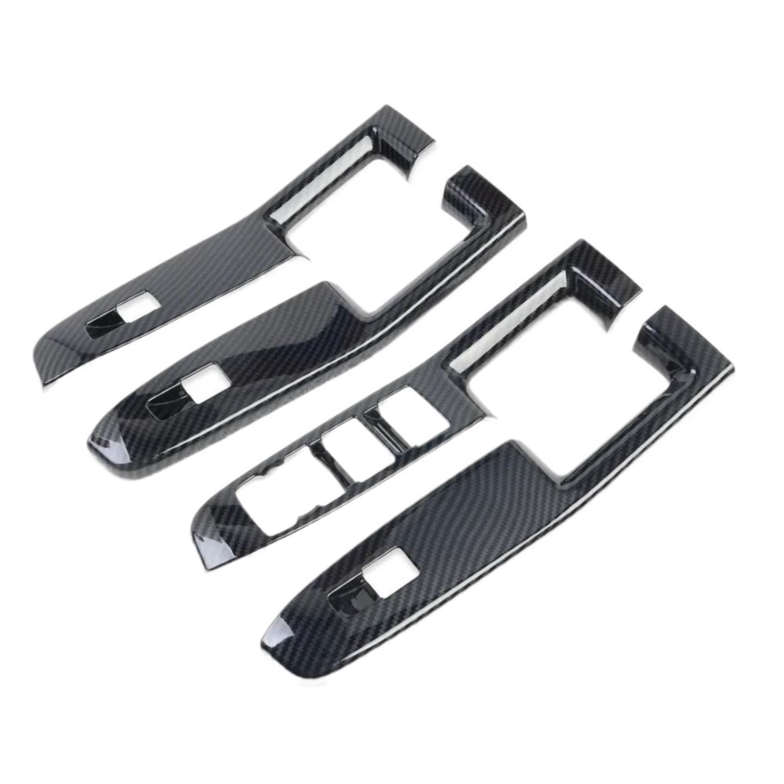 Car Door Armrest Window Lift Switch Button Panel Cover Trim for Ford for Kuga for Escape 2020 2021 2022 2023 2024 Gear Shift Cover Sticker Trim(ABS Carbon Fiber)