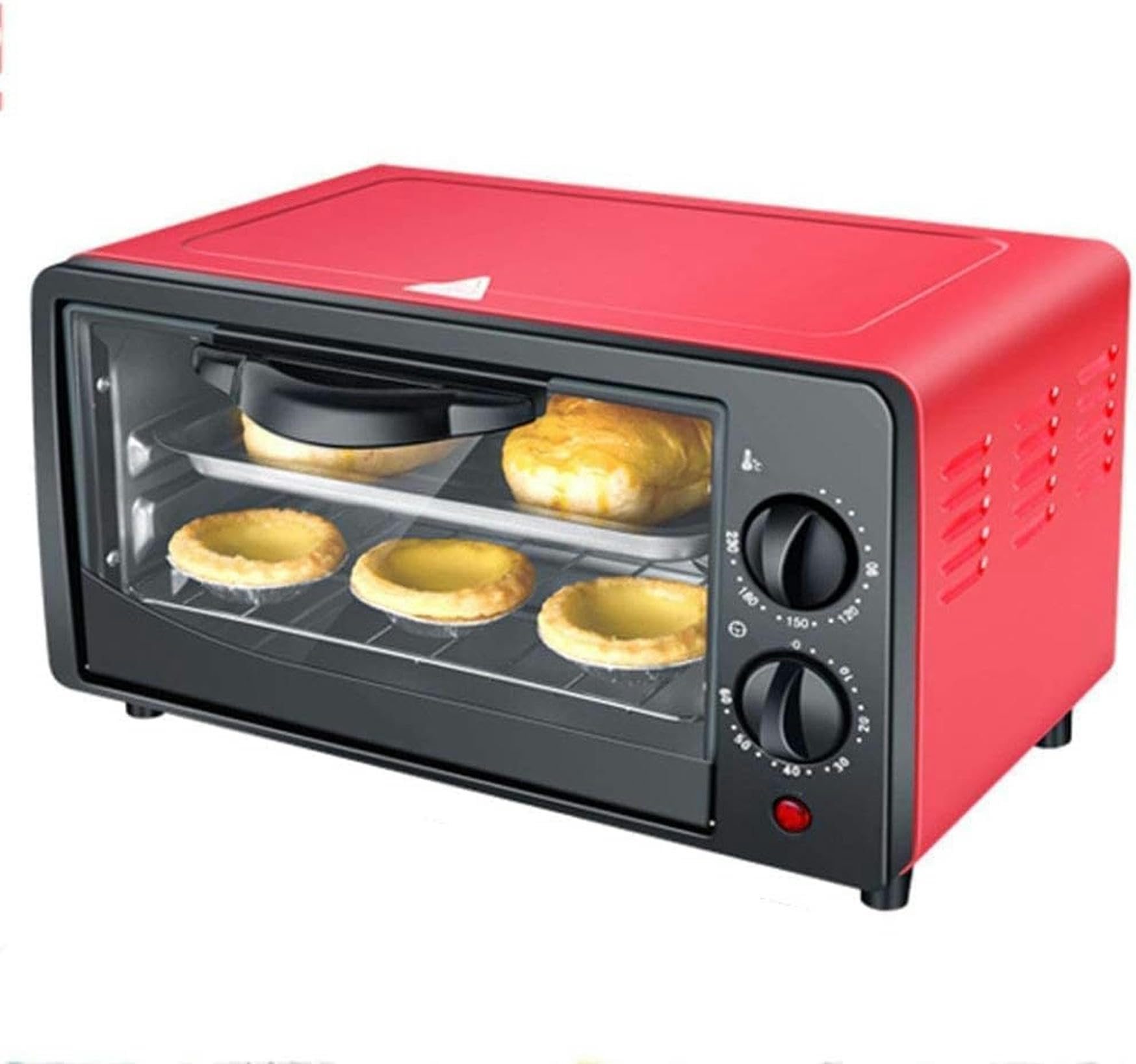 Mini 12 -Litrowy Piekarnik, Piekarnik Tostera, Wielofunkcyjny Piekarnik, Toster Konwekcyjny (czerwony)