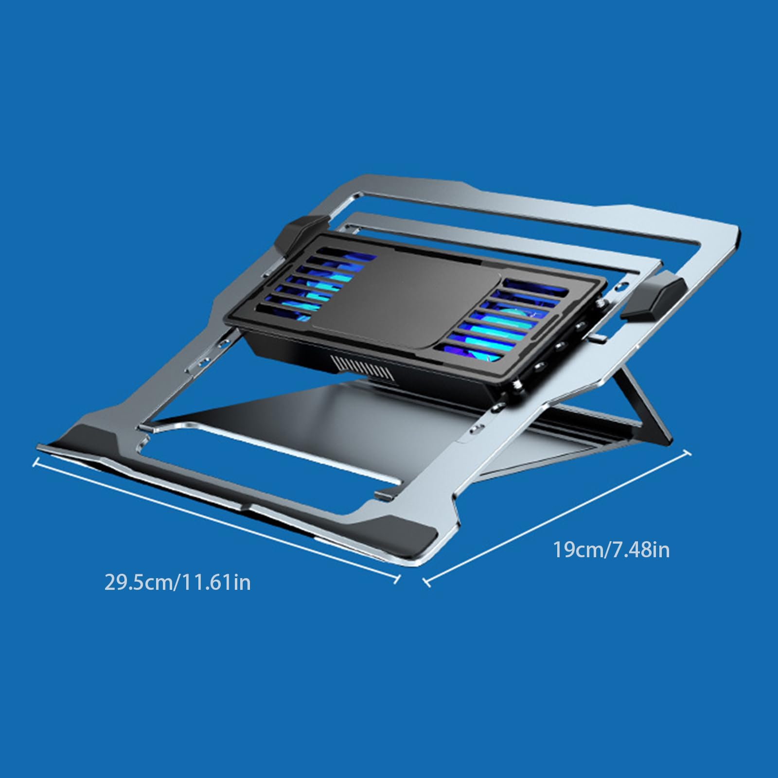 Tappetino raffreddamento per laptop in alluminio Raffreddatori per laptop da gioco Ventola raffreddamento silenziosa Staffa pieghevole per supporti in altezza Accessori Tappetino per la del