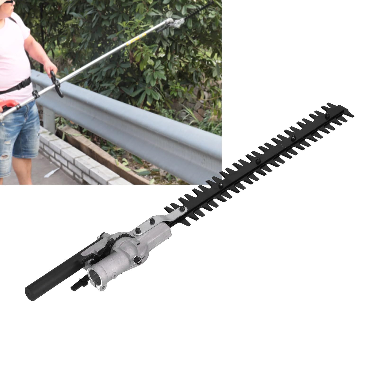 Attacco per Testa Tagliasiepi da 26 Mm, Compatibile con Tubo/Asta/Albero di Diametro 26 Mm, con Scanalatura a 9 Denti Sull'albero Interno