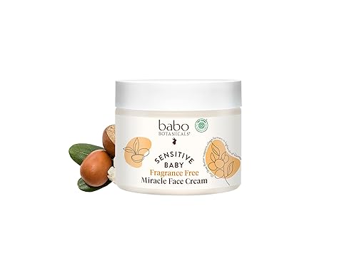Babo Botanicals Crema milagrosa sensible sin fragancia para bebés hidratante facial y corporal con caléndula orgánica manteca de karité coco y