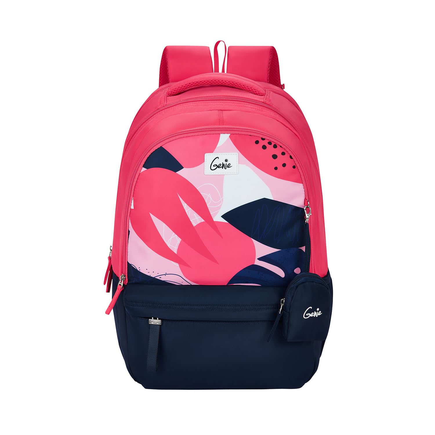 Genie Lucy Laptop Backpack for Women, 19" Maximum Volume and Large Capacity, 3 Compartments, 40 Liters, Water Resistant and Lightweight Bags for Office and Travelling Purpose, Nylon Twill, Pink (B0CW1T88QL) Amazon Price History, Amazon Price Tracker