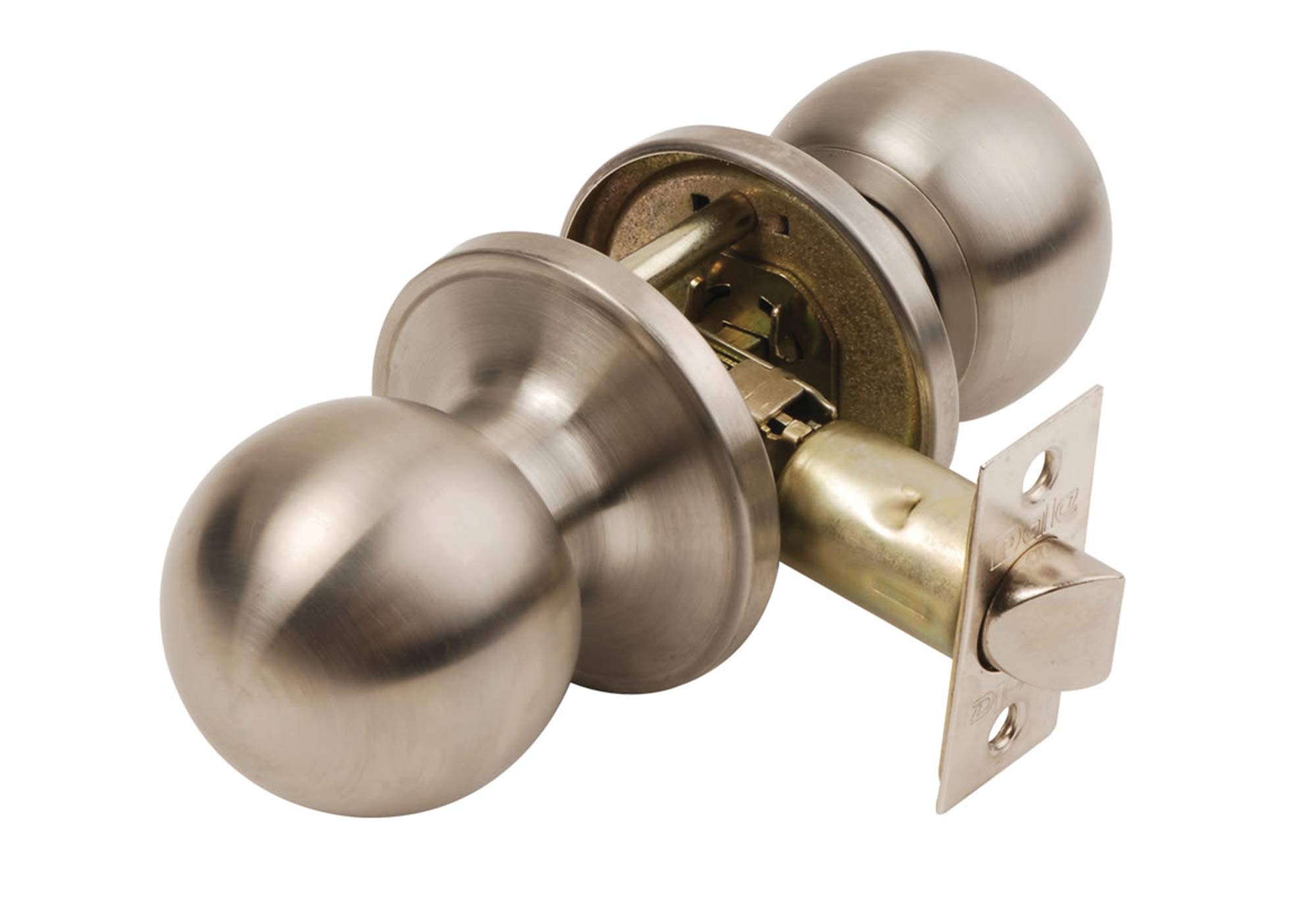 Excel Architectural Passage Bala Knobset with Adjustable Latch, Satinless, Satin Stainless Steel