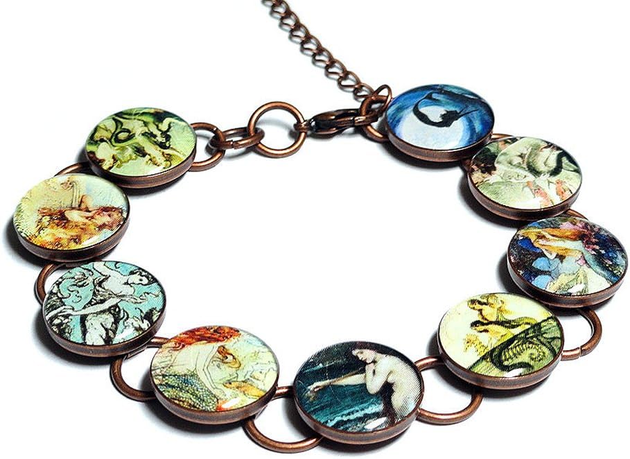 Mermaid Handmade Resin Bracelet Whimsical Mermaid Jewelry
