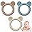 Eascrozn Teething Toys 3-6 Months, 3 Pack Silicone Teethers for Babies 6-12 Months, BPA Free Soft Textured Teething Relief Soothing Sore Gums Baby Essentials