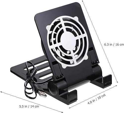 Miniatura 2 de Abaodam Ventilador de enfriamiento plano Soporte para tableta Soporte para teléfono celular Soporte de carga Soporte de carga Ventilador de