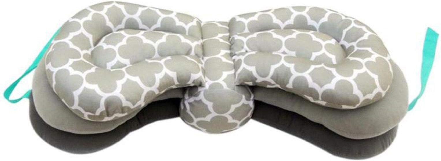 Breastfeeding Baby Pillow Portable Breastfeeding Support Cushion with Removable Adjustable Height - Compact Breast Feeding Pillow for Traveling - No More Sore Muscles! Anti-Spitting Milk