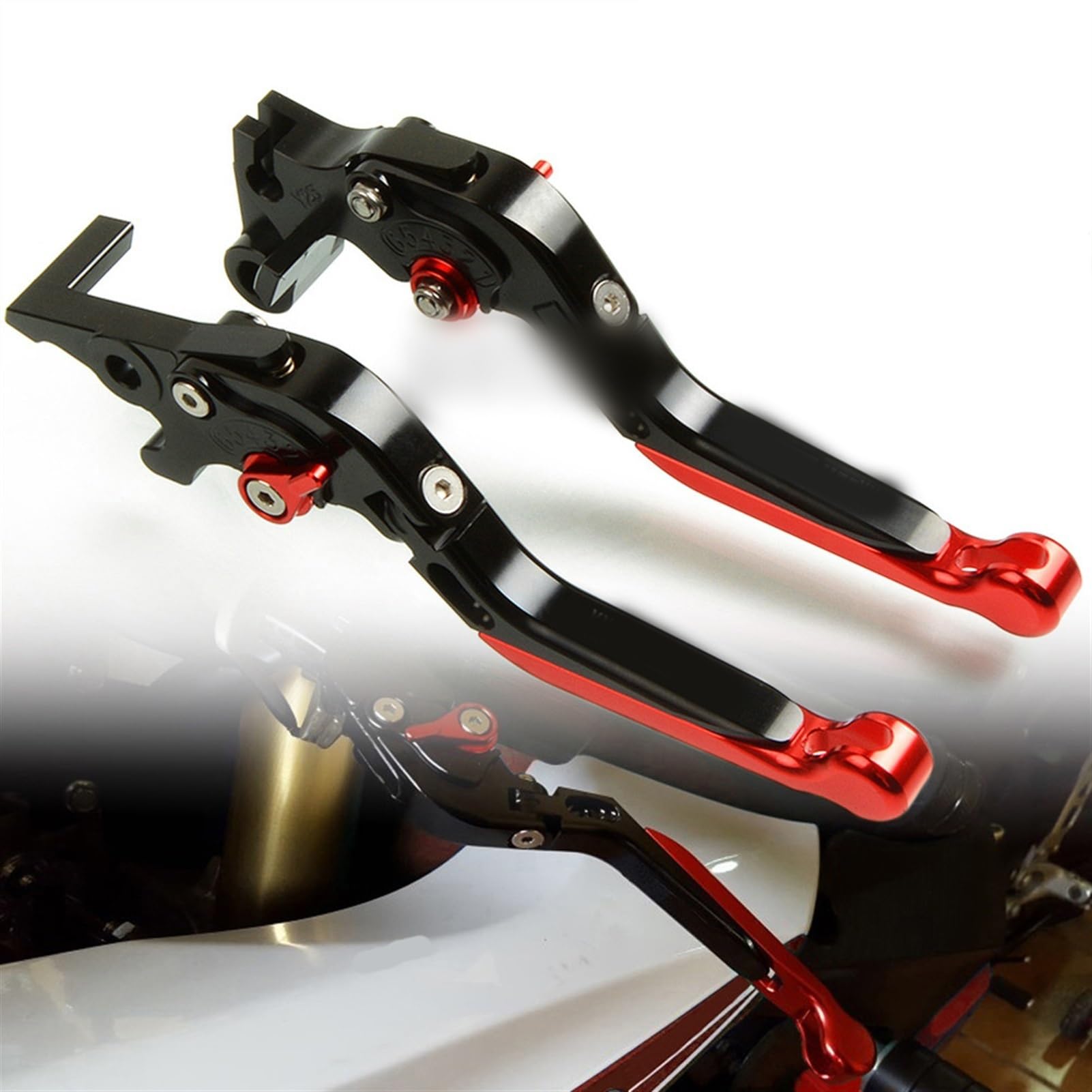 Palancas De Embrague De Freno Plegables Ajustables CNC Para Motocicleta Para H&onda CBR 1100 XXV/XXW/XXX/XXY/XX-1/XX-2/XX-3 CBR1100XX BLACKBIRD (Color : Blau)