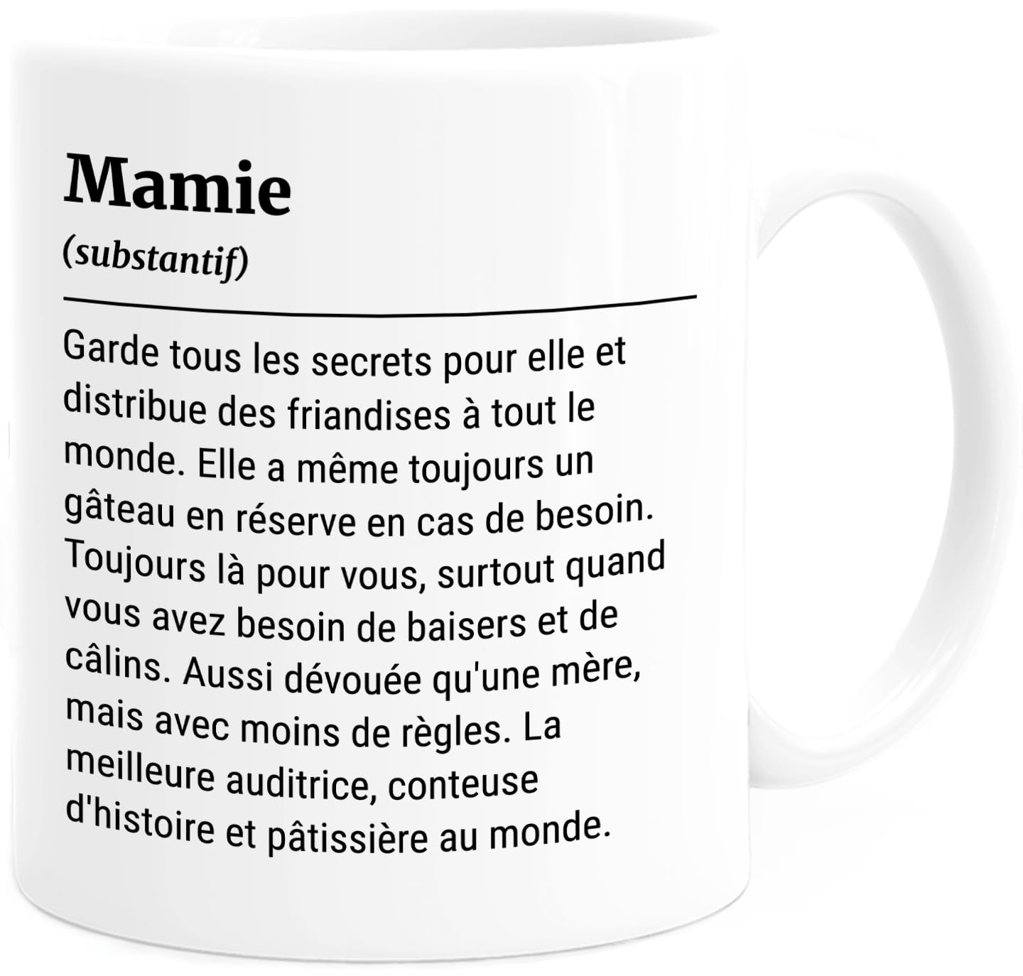 Tasse Personnalisable Cupdarling Cadeau Mamie - Mug Céramique 330ml Grand-mère Petite-fille