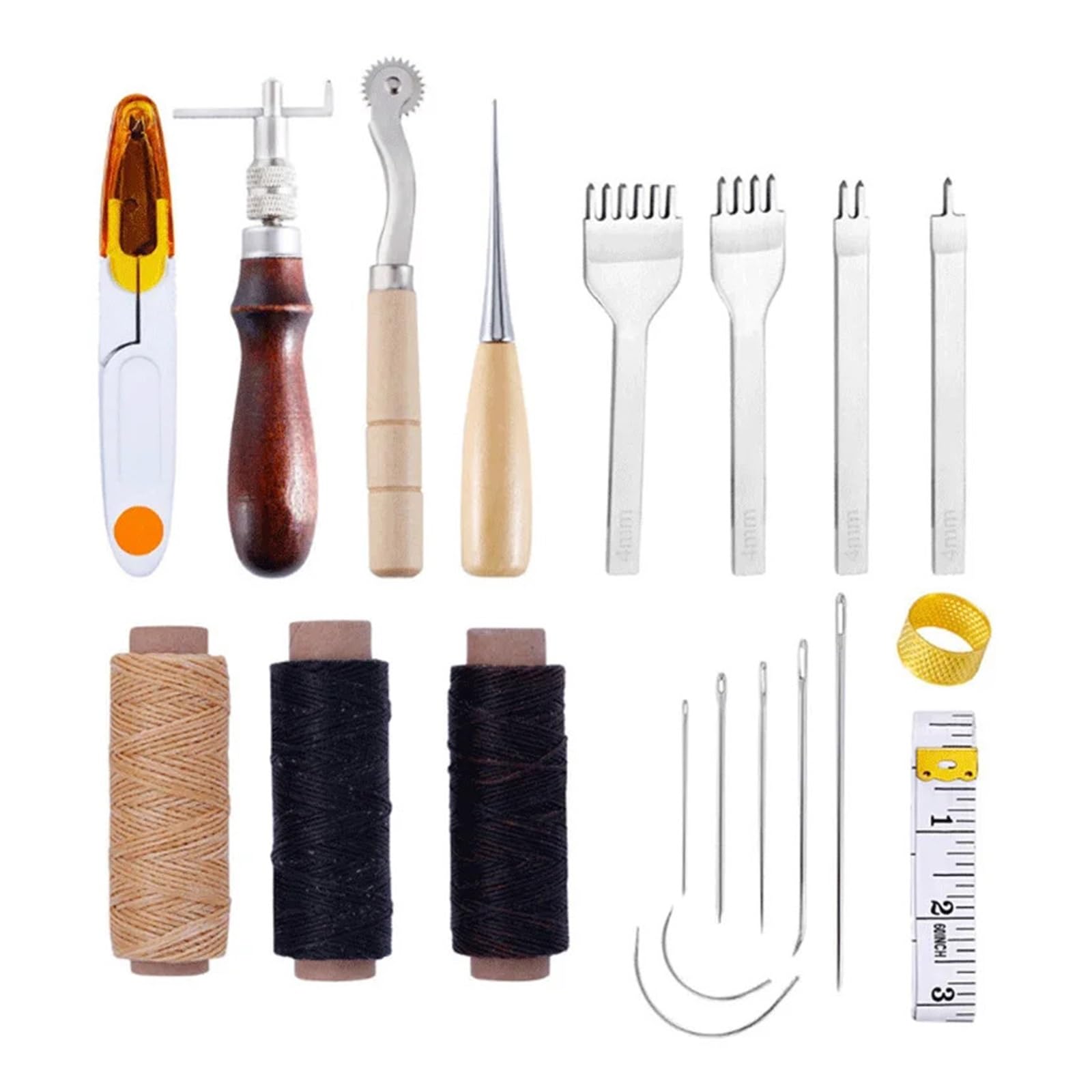 Leather Sewing Kit Complete Craft Tools Set Awl Needle Hand Stitch