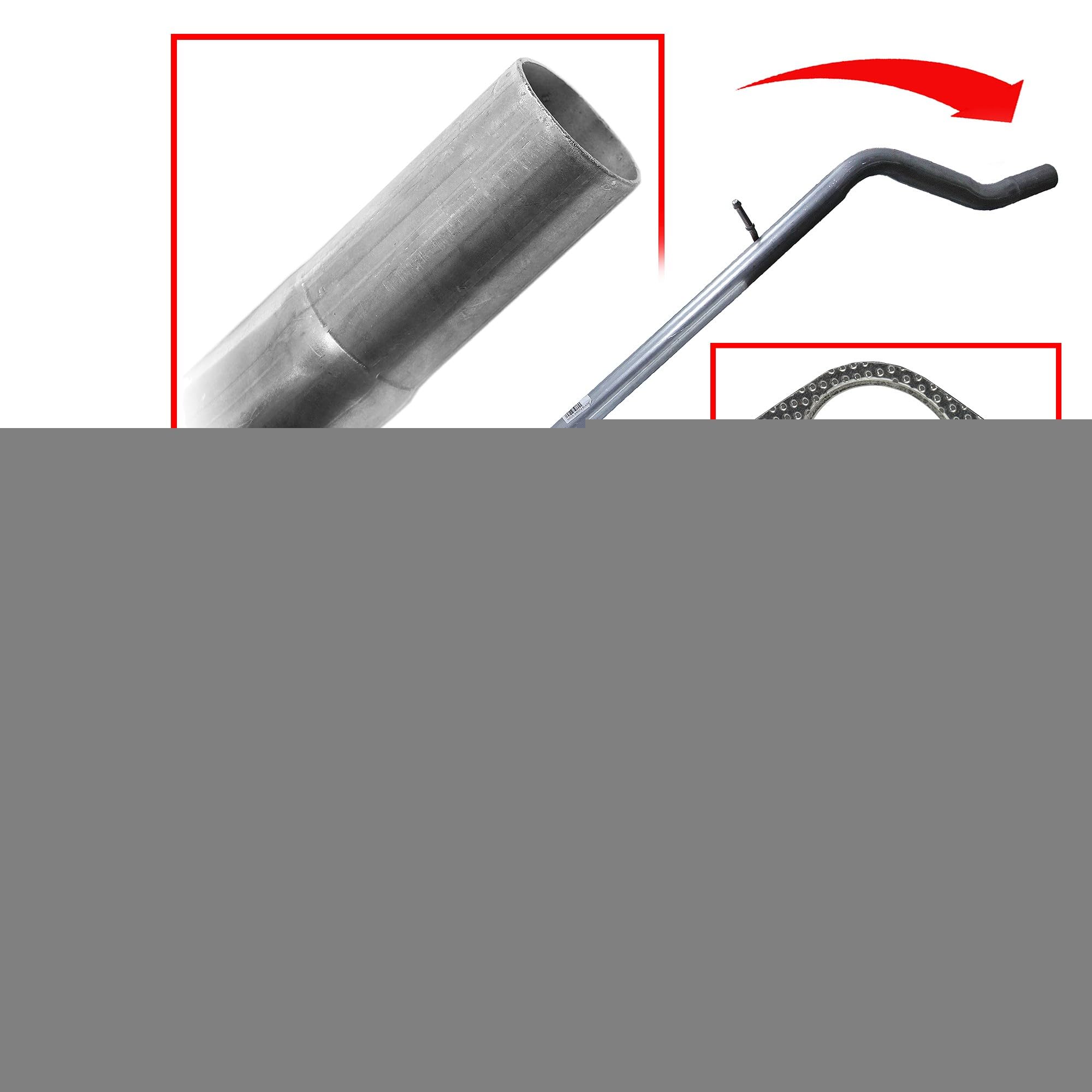 Set di silenziatori di scarico 1x Tubo anteriore, 1x Silenziatore | Compatibile con: FIAT PUNTO, PUNTO Kasten/Schrägheck