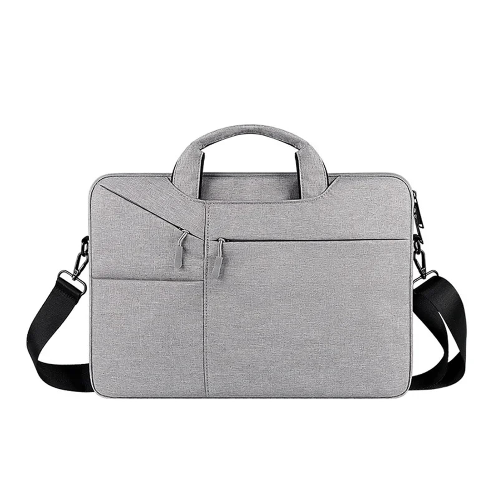 Funda for portátil de 15,6 pulgadas gris impermeable estilo maletín moderno