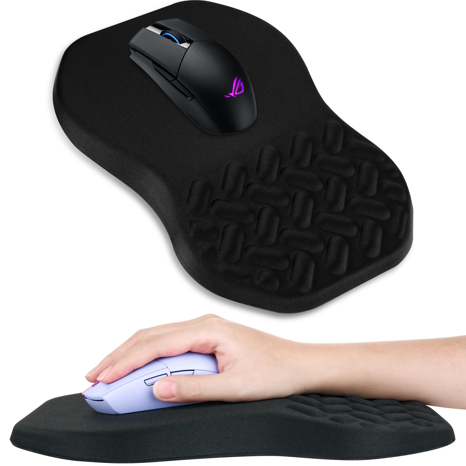 Ergonomiczna podkładka pod mysz, antypoślizgowa podstawa PU do komputera, laptopa, biura, domu