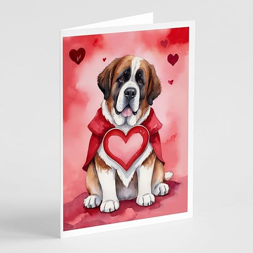 Miniatura 4 de Caroline's Treasures DAC5292GCA7P Border Collie My Valentine Greeting Cards Pack of 8 Blank Cards with Envelopes Whimsical A7 Size 5x7 Blank Note