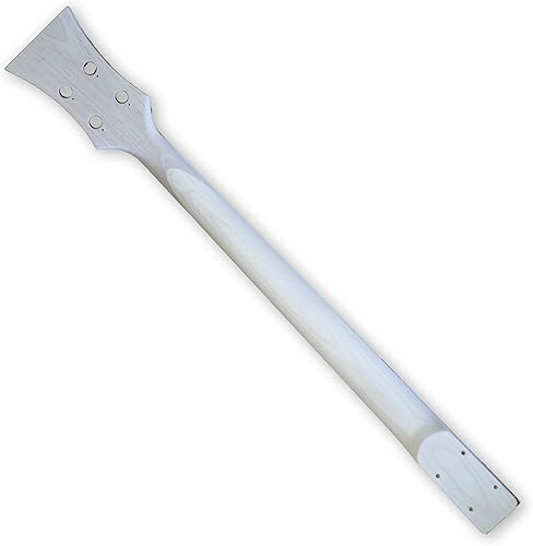 Miniatura 5 de BexGears Kits de guitarra de bajo eléctrico para violín DIY, estilo SVL, kits de guitarra de bajo eléctrico, cuerpo de tilo, cuello de arce