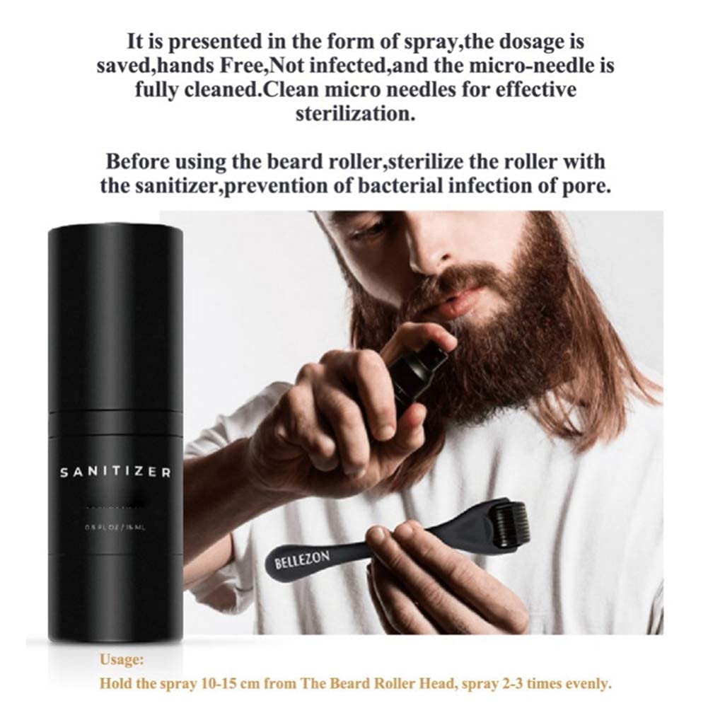 Jane Choi Kit De Croissance Barbe Sérum Huile Barbe Dermaroller Soin Barbe Hommes