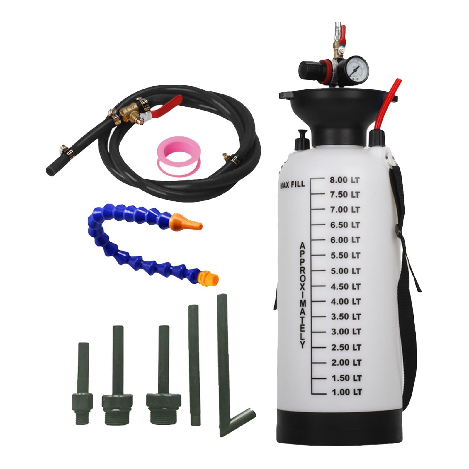 Bomba de de transmisión neumática de 8L, tanque de aceite, llenador Atf, bomba de neumática, evacuador de de transmisión, bomba, con adaptador
