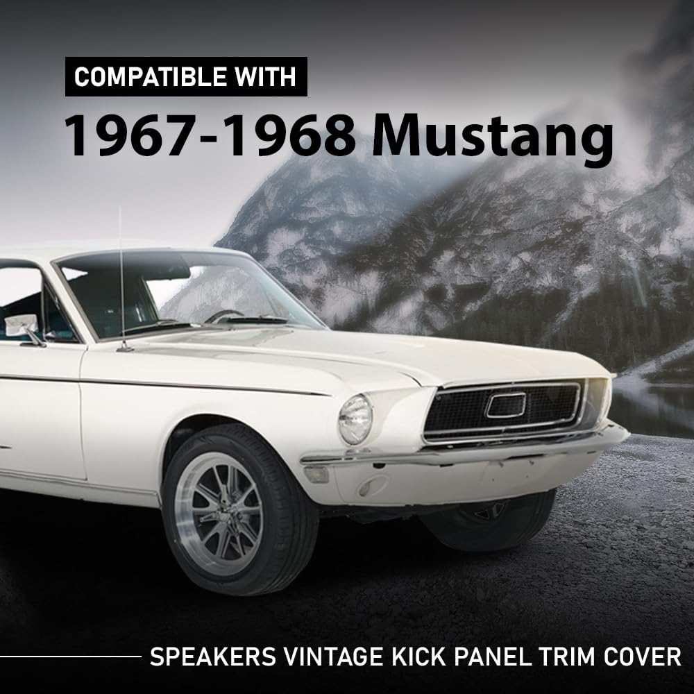 G-PLUS Speaker Kick Panels Pair Black Compatible with Ford Mustang 1967-1968