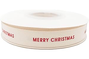 Christmas Ribbon - 5/8" x 20 Yards of Boho Flair for Festive...