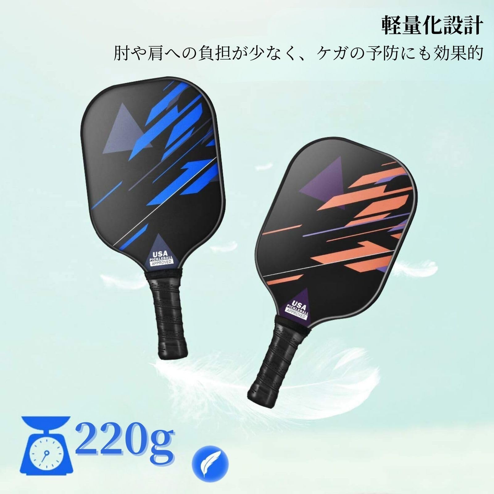 Amazon | EverVanz ピックルボール パドル 2本セット ピックル