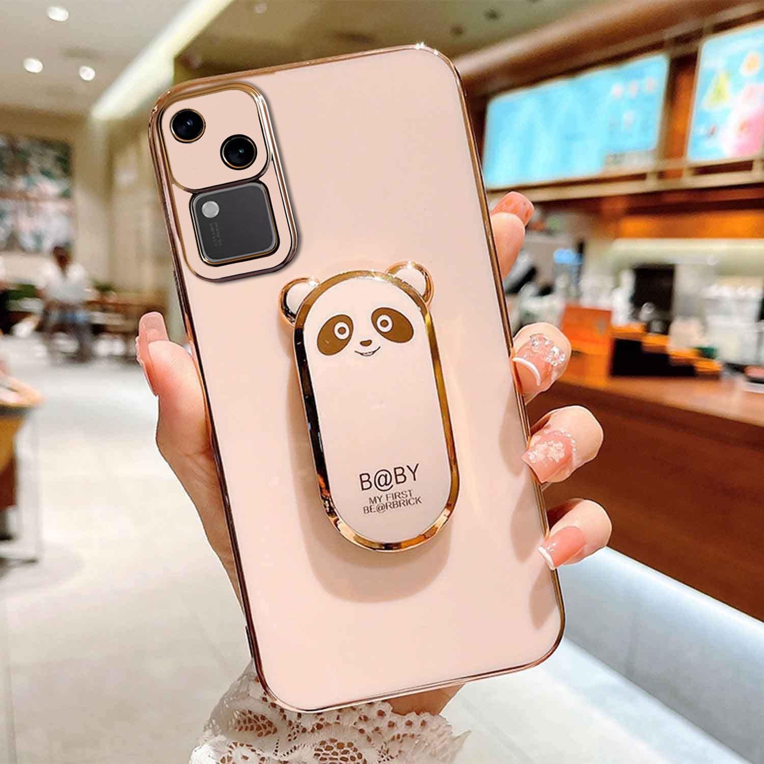 KC Back Cover for Vivo V30 5G, Hidden Panda Folding Bracket Kickstand Electroplated Soft Silicone Camera Protection Case - Pink (B0CZTHJK3P) Amazon Price History, Amazon Price Tracker
