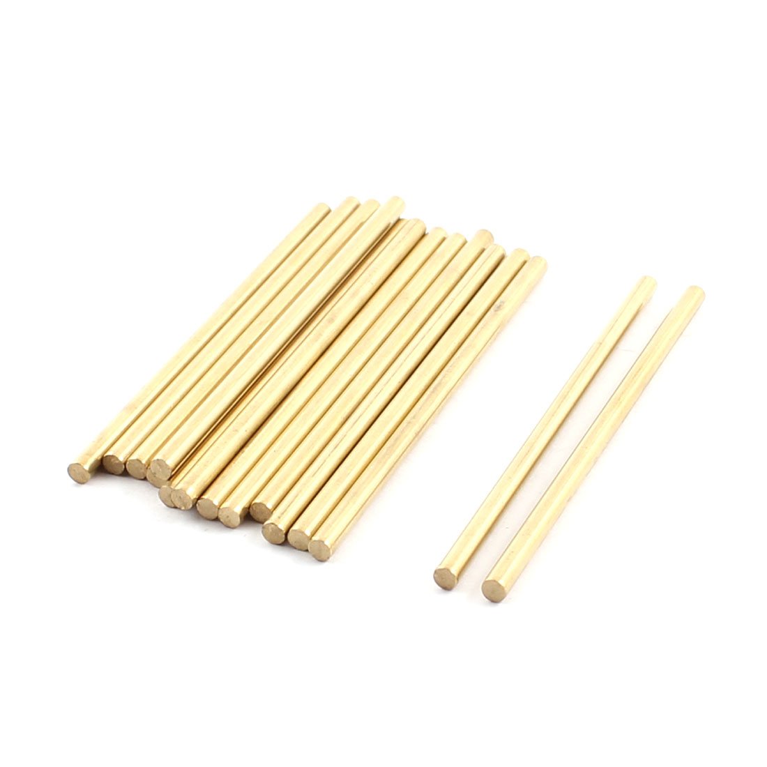 Aexit 15Pcs 3mm Electrical equipment Dia 70mm Length Brass Round Rod Shaft for RC Toy Car