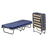 Talamo Italia - Letto pieghevole Venera, Brandina con rete 15 doghe