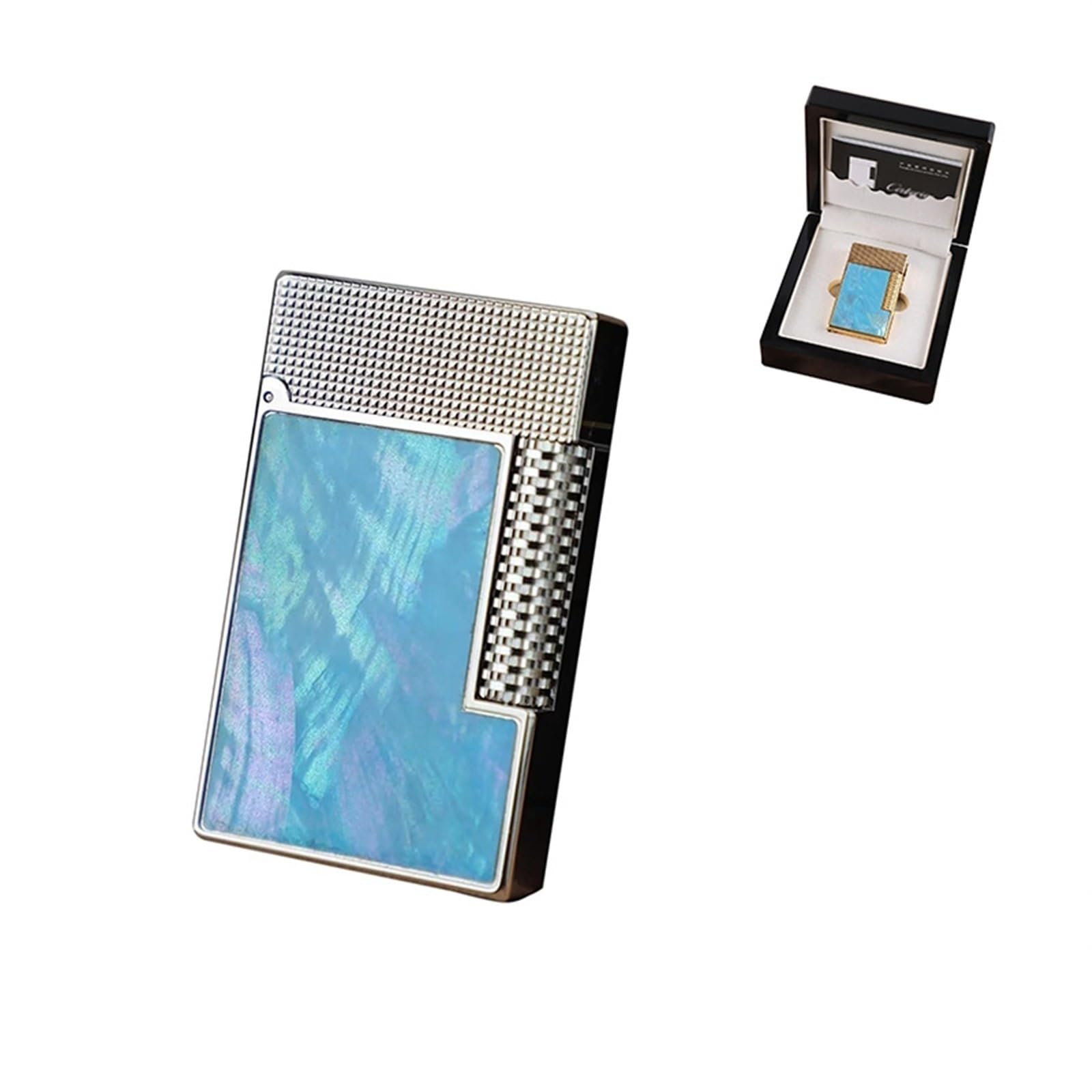 Classic dual flame butane gas lighter soft flame jet flame switchable windproof copper lighter side slide ignition trench