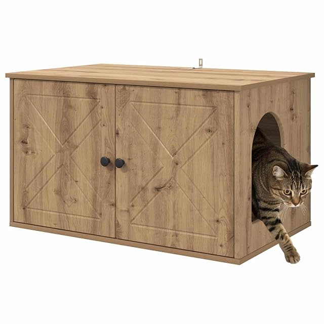 vidaXL Casa para Gatos Roble Artisan 85 x 55 x 50,5 cm