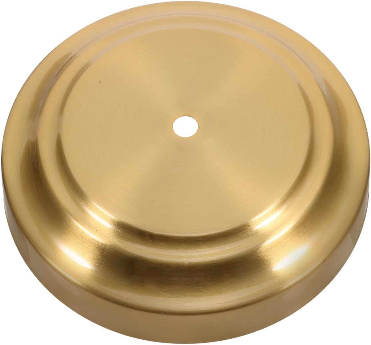 OSALADI Copper Round Table Lamp Base 6.22X6.22X1.57In Solid Metal Lamp Stand Replacement for Desktop Light Bedside Table Light Base Only