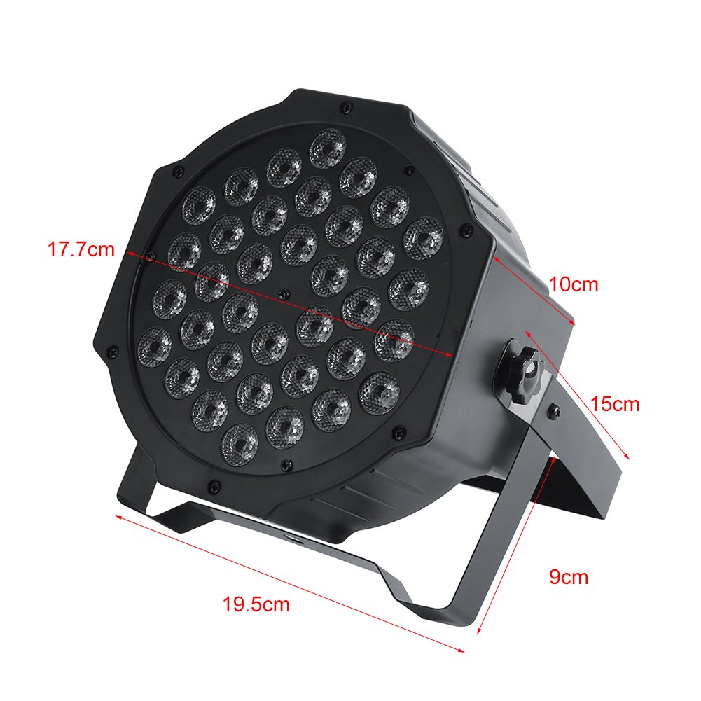 LED Par Bühnenlicht, DMX512 RGBW Scheinwerfer Bühnenbeleuchtung Beleuchtung Lichteffekt mit Fernbedienung und 3 Steuermodus für Show Bar DJ KTV Disco Geburtstag Party Halloween