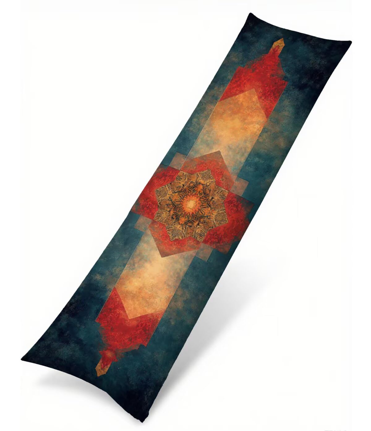 Seitenschläferkissen Bezug Abstrakt Kissenbezug 60 x 180 Schwangerschaftskissen Blau, Leinen Atmungsaktiv und Weich Body Pillow, für Deko Wohnzimmer Sofa Kopfkissenbezug, Geschenke für Fraue T-3993