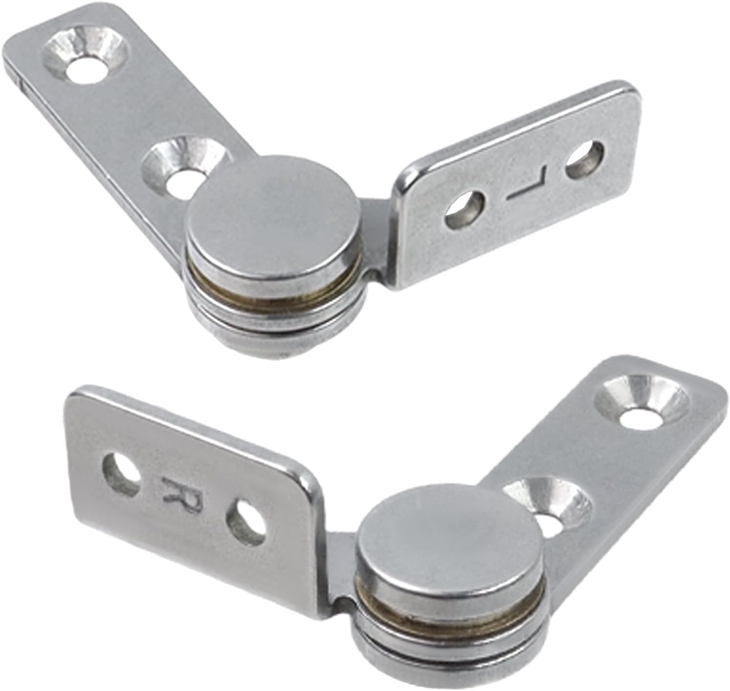 2 N.M Torque Shaft Hinge 1 Pair, 0.68 Inch Shaft Adjustable Positioning Damping Friction Hinges for Folding Table Cabinet Door Window Box, 304 Stainless Steel