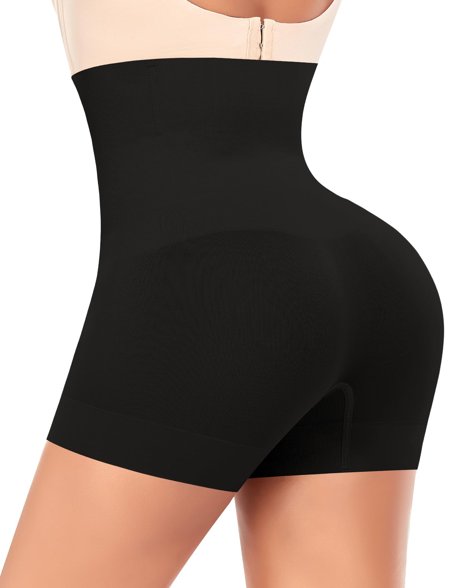 YARRCO Culotte gainante pour femme - Sans coutures - Taille haute - Courte - Body Shaper - Legging gainant - Sous-vêtements gainants