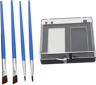 TEHAUX 5 Conjuntos De Pigmento De Maquiagem De Palhaço Kit De Maquiagem De Palhaço Preto E Branco Pintura Facial Traje De Palhaço Kit De Pintura De De Halloween Pintura Corporal