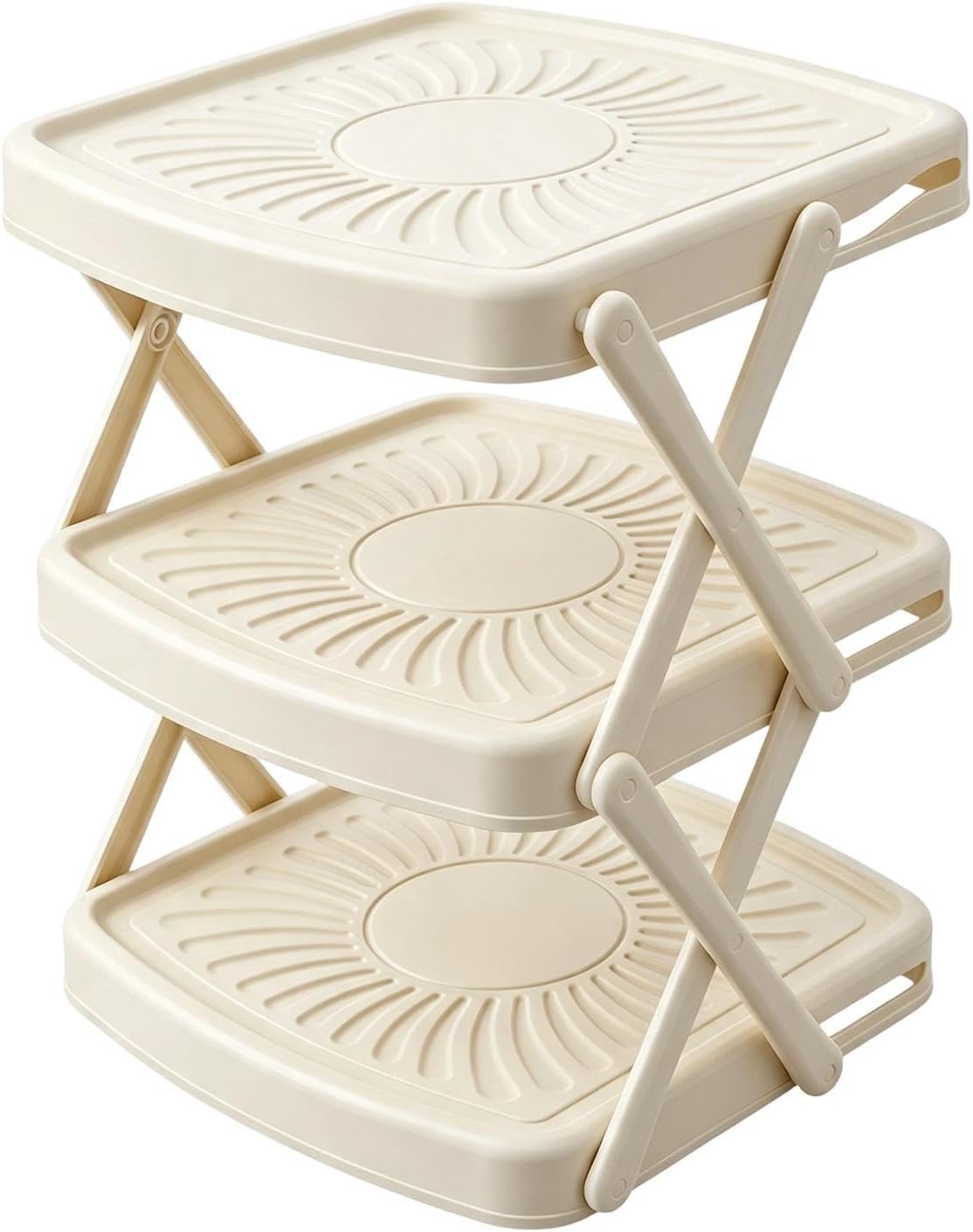 Kitchen Counter Organizer - 3 Tier Foldable Countertop Storage Rack