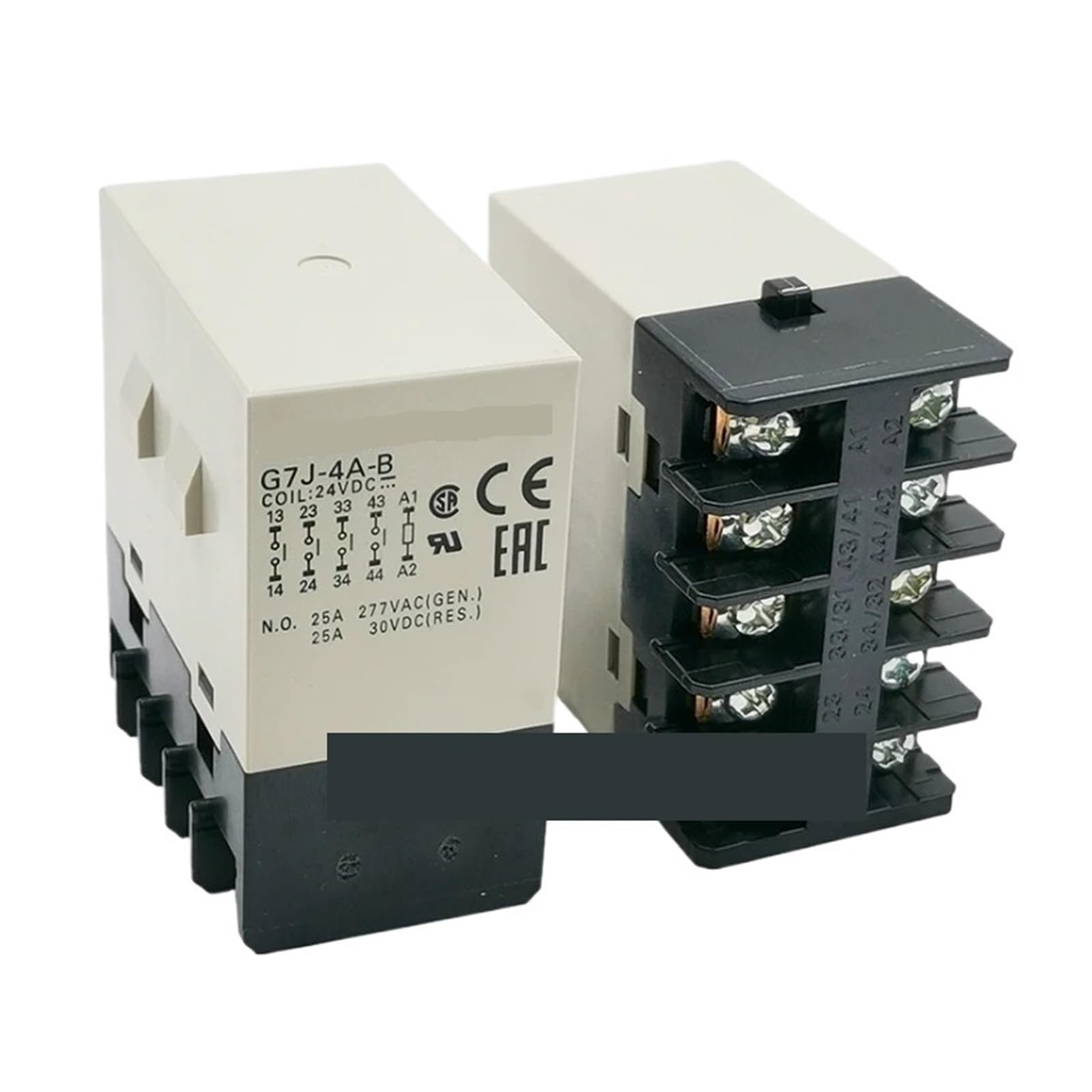 NWPNLXEA 1pcs G7J-4A-B G7J-2A2B-B G7J-3A1B-B Power Relay 200-240VAC 24VDC Relays(G7J-4A-B 24VDC)