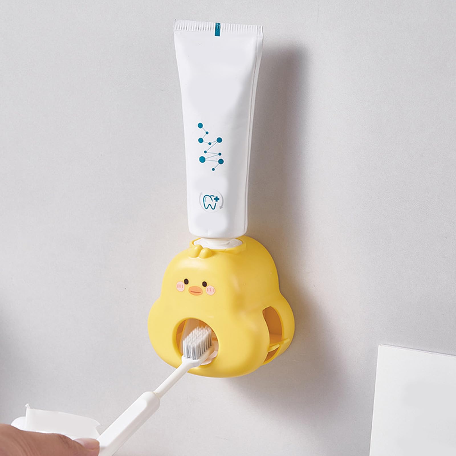 Wandmontierter Automatischer Squeeze Zahnpastaspender Cartoon Ente Badezimmer Organizer Zahnbürstenständer Für Kinder Und Erwachsene Reise Zahnpasta Quetscher Für Hygiene