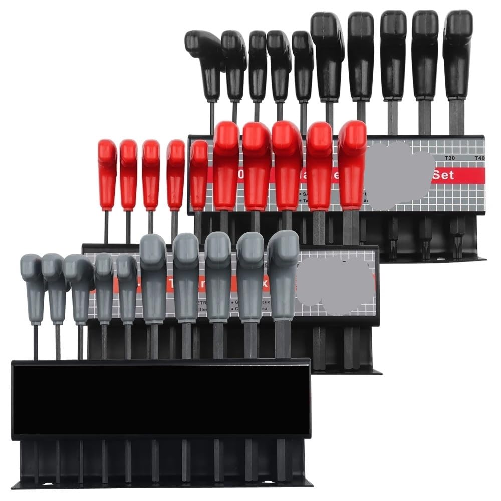 Telescopic Ratchet 10 sztuk, metryczny lub calowy zestaw kluczy sześciokątnych z uchwytem w kształcie litery T gwiazda wygodnym stojakiem do przechowywania mały klucz dynamometryczny(Torx-end)