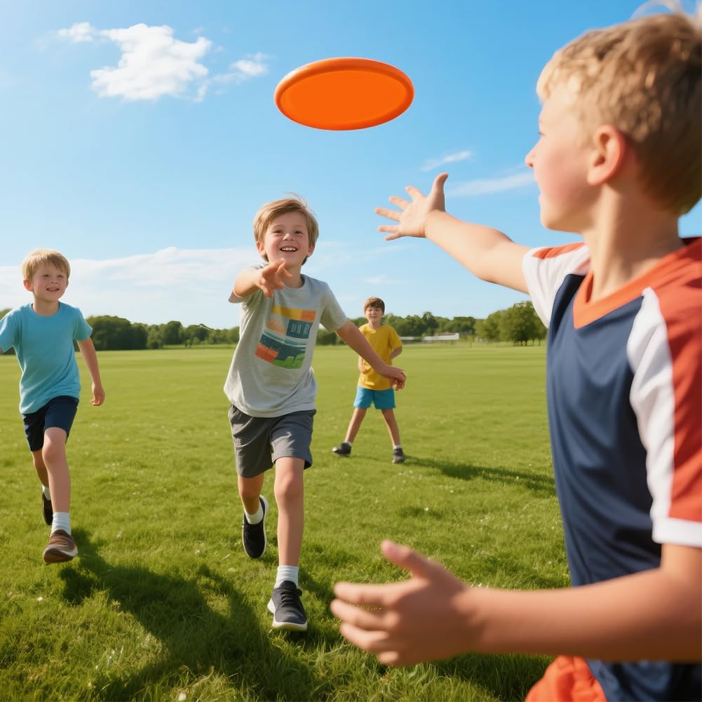 EQLEF Disque Volant, Mousse PU Douce Volant Disque Jouet de Plage Jouet de Parc Sportif en Plein Air pour la Famille de L'École de Maternelle (Bleu)