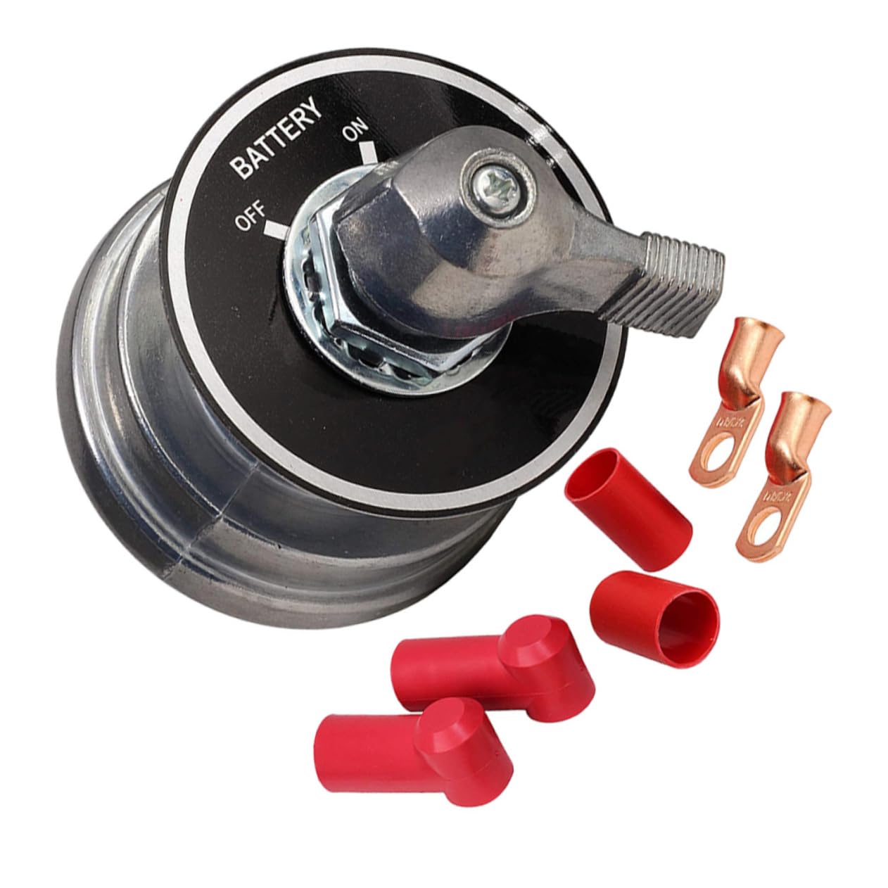 PRETYZOOM Battery Isolator Switch for Car Boat 300a Rv Battery Disconnect High Switch 2 Copper Terminals