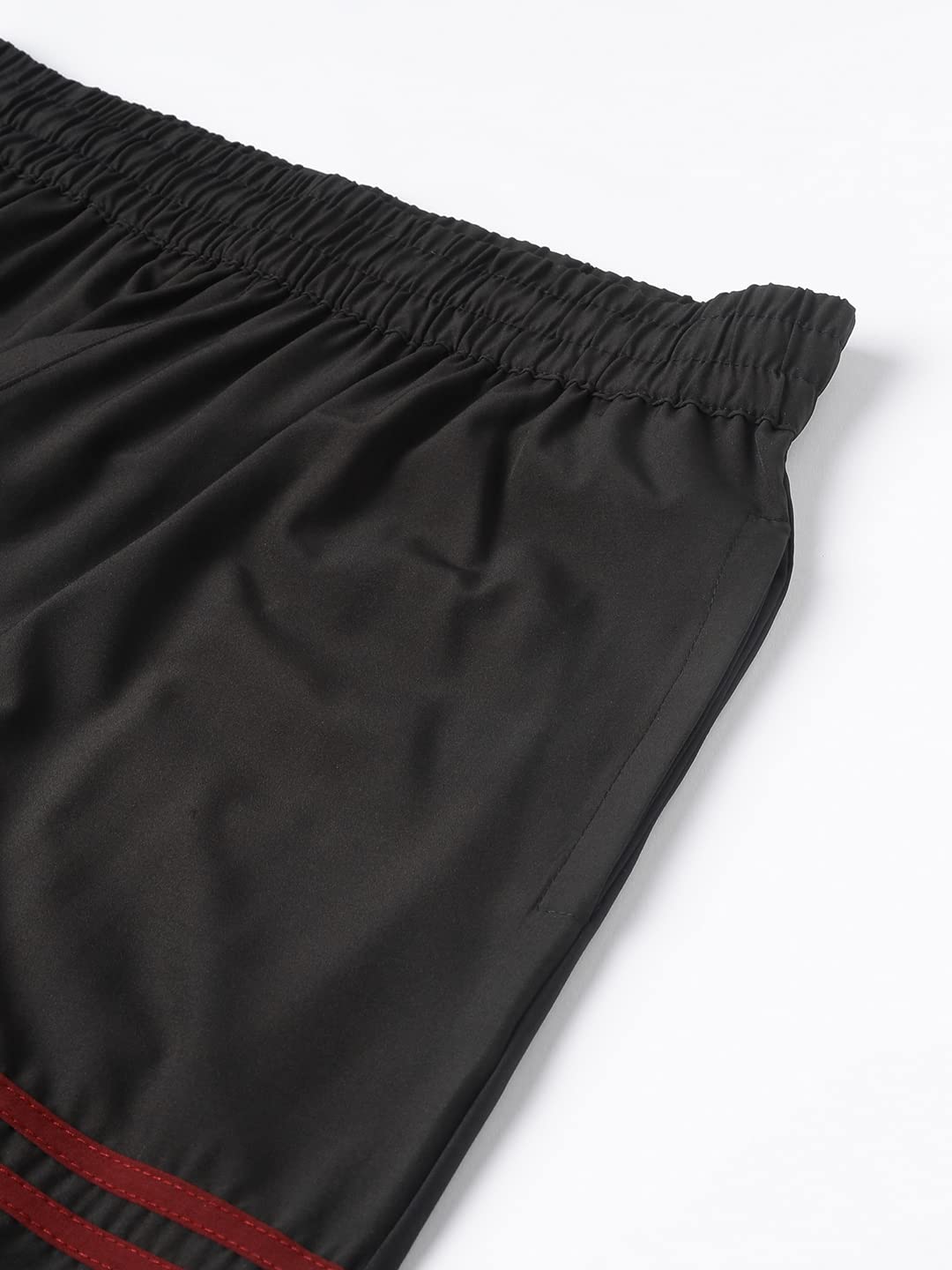 ATICX Polyester Shorts for Men - Quick Dry Lightweight with Zipper Pockets - Gym, Running, Jogging, Training Half Pants for Basketball, Swimming, Badminton, Outdoor & Home Wear, Signature Black, XXL - Image 7 thumbnail