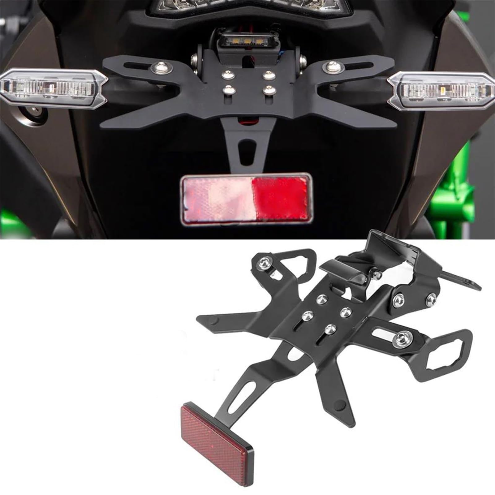 Motocicleta Accesorios para Kawasaki ZH2 2020-2025 2024 2023 2022 2021, Portamatrículas Trasero para Motocicleta