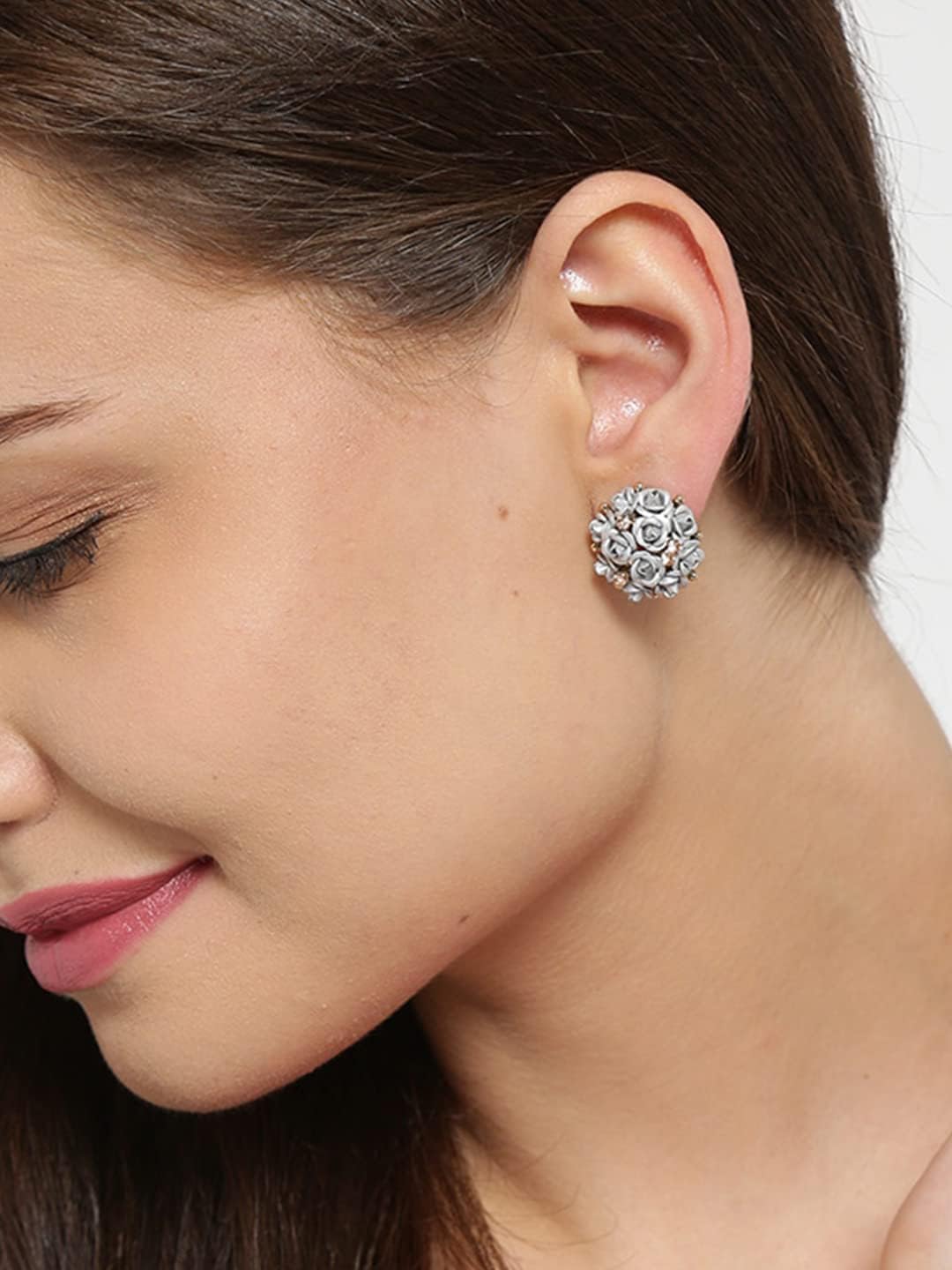 Youbella Rose Shape Earrings For Girls And Women
