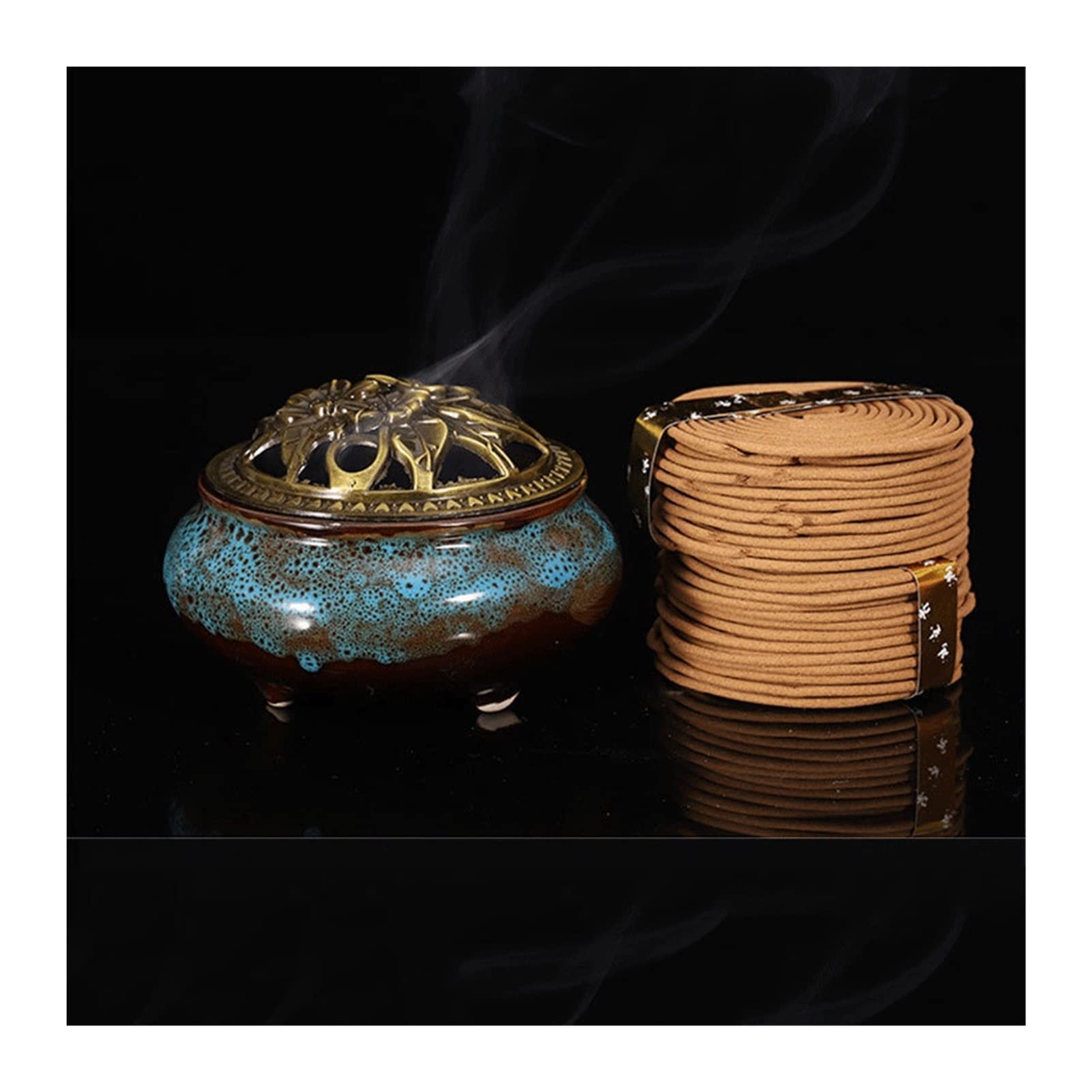 彫刻・オブジェ Richardson Ceramic Incense Burner White Incense Burner - White Ceramic – City of Scents