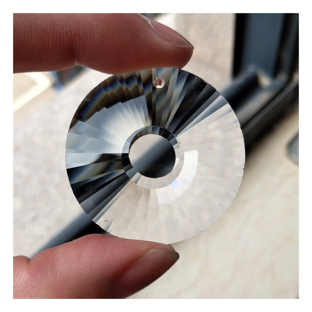 YUZGUHEY 20PCS Clear Chandelier Crystal Prism Pendant Lamp Part 40MM Crystals Lighting Replacement Parts