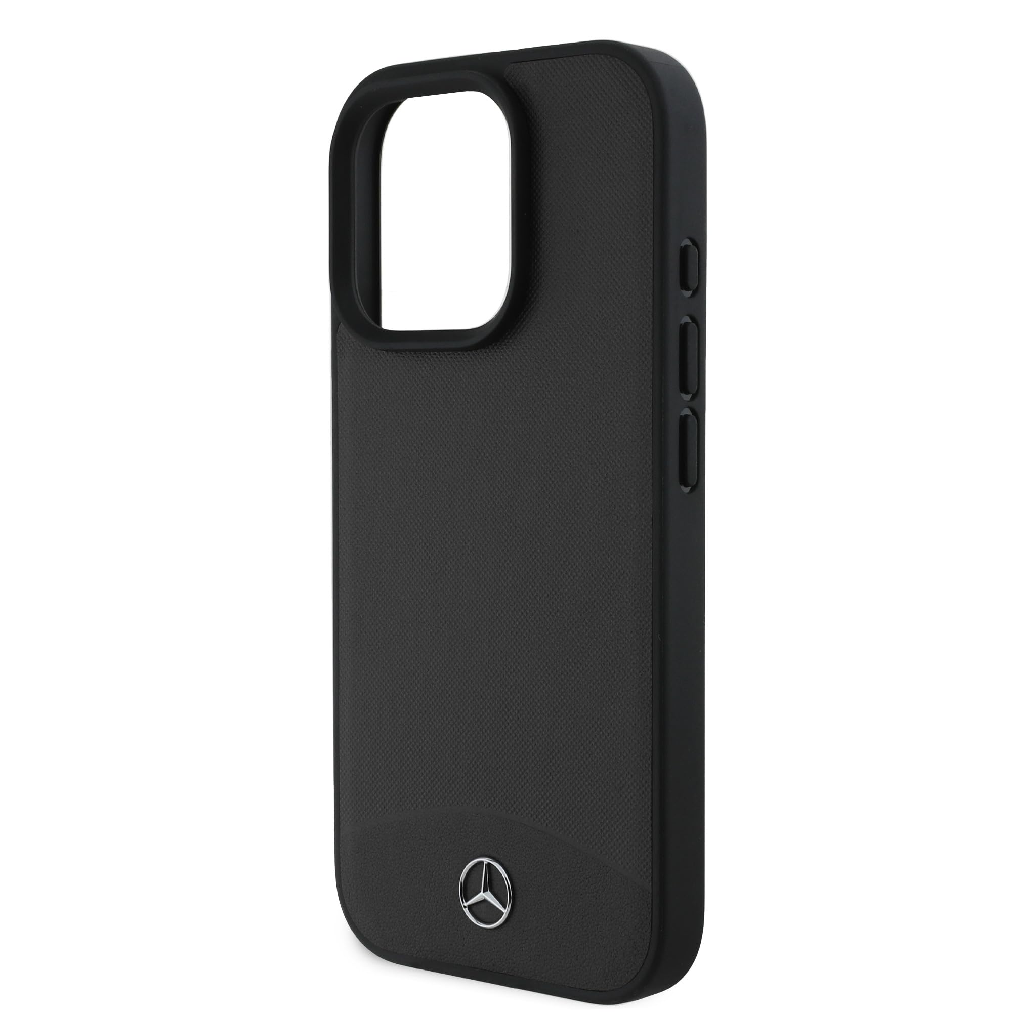 CG MOBILE Hülle Für IPhone 16 Pro Max | Holzimitat-Leder, Marine | Mit Mercedes-Logo | Schutz & Stil